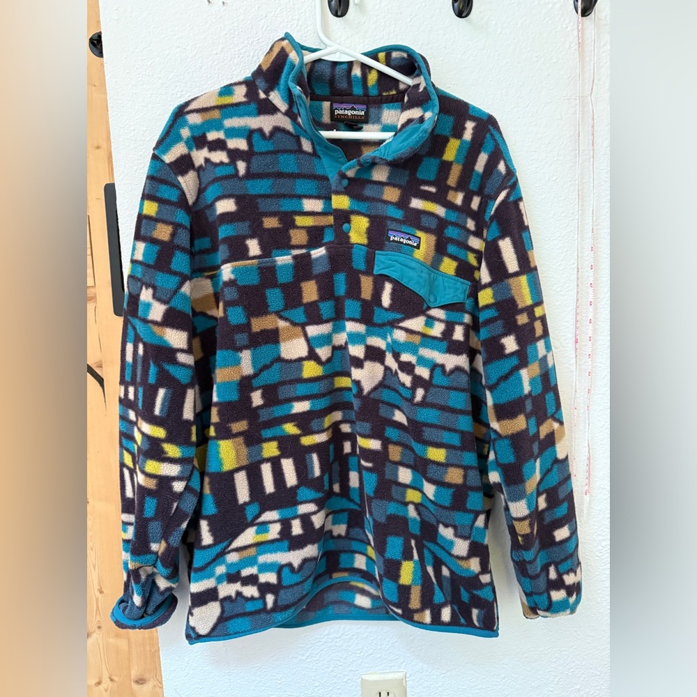Patagonia Multicolor Geometric Synchilla Fleece Pullover